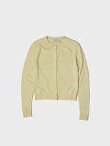 Dunst - Essential Crewneck Knit Cardigan in Lemon