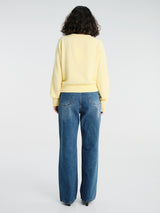 Dunst - Unisex Crewneck Knit Cardigan in Lemon Butter