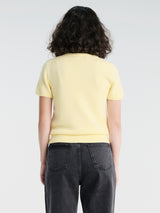 Dunst - Half Sleeve Knit Top in Lemon Butter