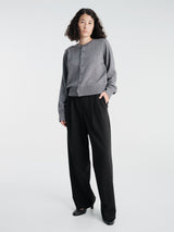 Dunst - Double Pleated Wide Tousers in Black