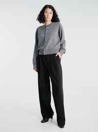 Dunst - Double Pleated Wide Tousers in Black
