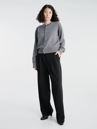 Dunst - Double Pleated Wide Tousers in Black