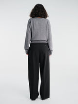 Dunst - Double Pleated Wide Tousers in Black