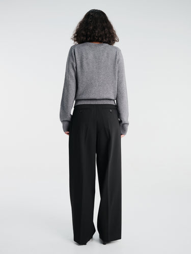 Dunst - Double Pleated Wide Tousers in Black
