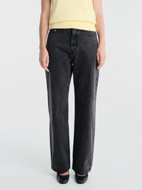 Dunst - Wide Jeans in Washed Black