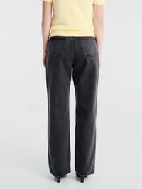 Dunst - Wide Jeans in Washed Black