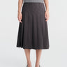 Dunst - Pleats Long Skirt in Charcoal Grey
