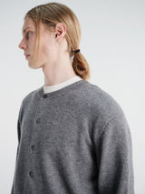 Dunst - Unisex Crewneck Knit Cardigan in Grey