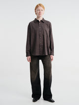 Dunst - Unisex Checked Flannel Shirt in Khaki
