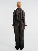 Dunst - Unisex Checked Flannel Shirt in Khaki