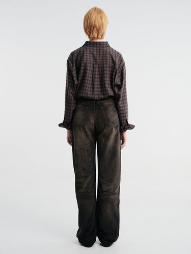 Dunst - Unisex Checked Flannel Shirt in Khaki