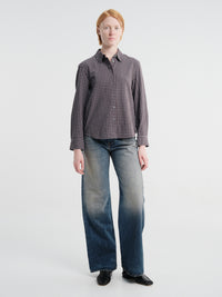 Dunst - Essential Slim Checked Shirt in Brown