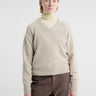 Dunst - Unisex Soft Volume V-Neck Sweater in Light Pebble