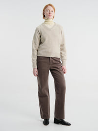 Dunst - Brushed Straight Jeans in Khaki Brown