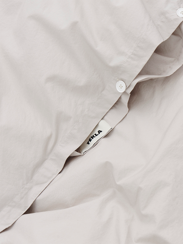Tekla - Percale Duvet Cover in Soft Grey