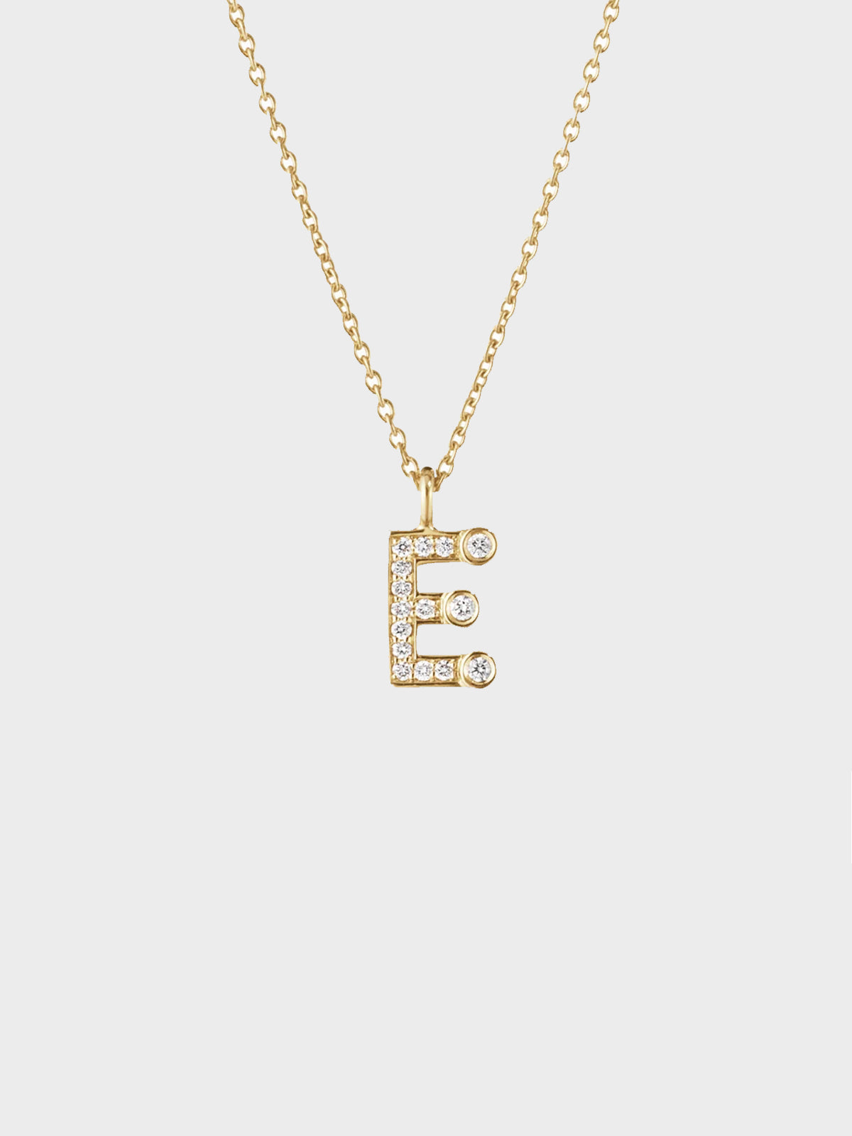 Sophie Bille Brahe - Simple E Necklace in 18K Yellow Gold