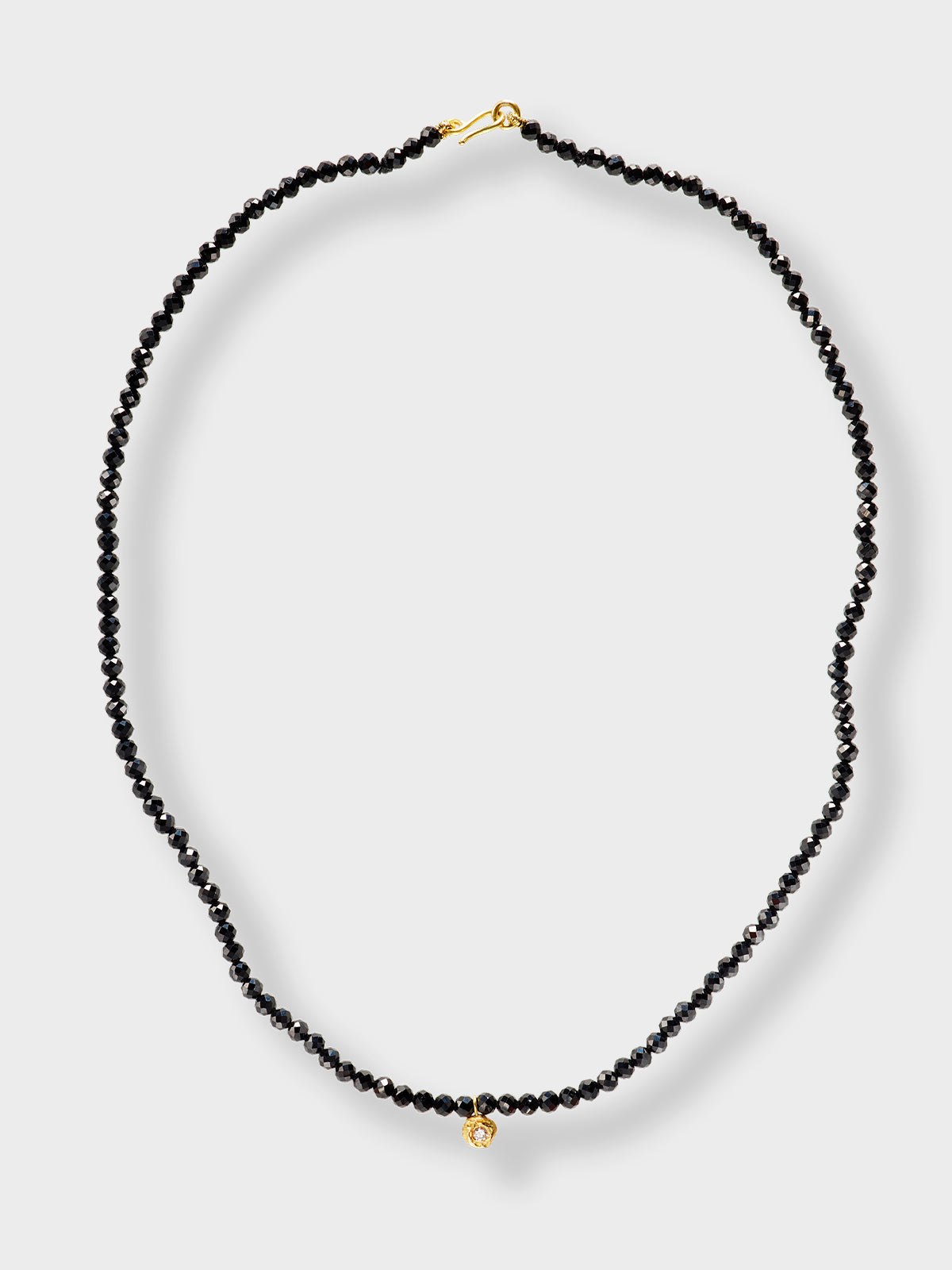Elhanati - Black Orchid Lucinda One Necklace in 18K Yellow Gold