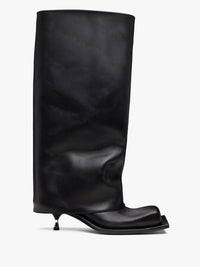 Fidan Novruzova - Tall Iman Kitten Heel Boots in Black