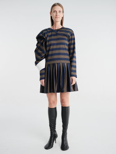 Fidan Novruzova - Noemie Polo Dress in Navy & Khaki