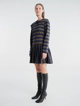 Fidan Novruzova - Noemie Polo Dress in Navy & Khaki