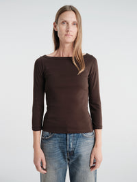 FLORE FLORE - Steffi Tee in Dark Brown