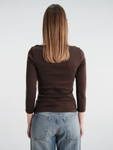 FLORE FLORE - Steffi Tee in Dark Brown