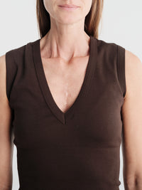FLORE FLORE - Dewi Tank in Dark Brown