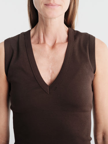 FLORE FLORE - Dewi Tank in Dark Brown
