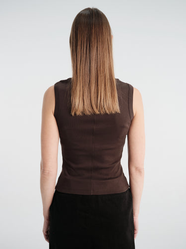 FLORE FLORE - Dewi Tank in Dark Brown