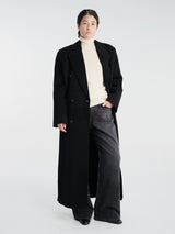 The Frankie Shop - Gaia Double Breasted Coat in Black