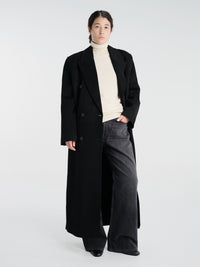 The Frankie Shop - Gaia Double Breasted Coat in Black
