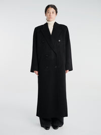 The Frankie Shop - Gaia Double Breasted Coat in Black