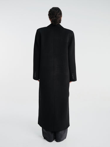 The Frankie Shop - Gaia Double Breasted Coat in Black