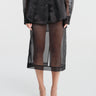 The Frankie Shop - Peri Sheer Midi Skirt - Black in Black