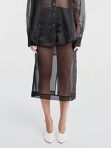 The Frankie Shop - Peri Sheer Midi Skirt - Black in Black