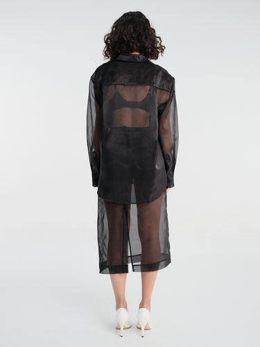 The Frankie Shop - Peri Sheer Midi Skirt - Black in Black