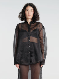The Frankie Shop - Peri Sheer Shirt in Black