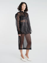 The Frankie Shop - Peri Sheer Shirt in Black