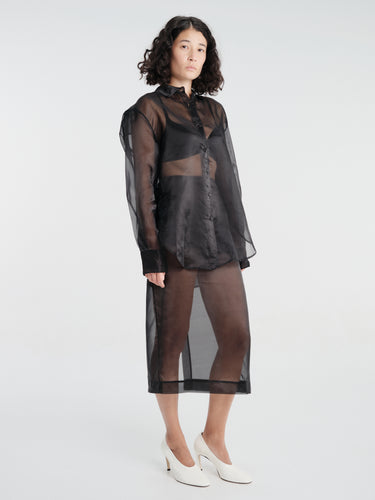 The Frankie Shop - Peri Sheer Shirt in Black