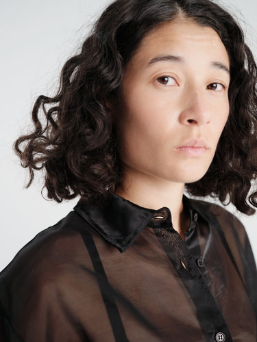 The Frankie Shop - Peri Sheer Shirt in Black