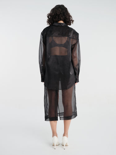 The Frankie Shop - Peri Sheer Shirt in Black