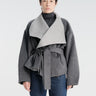 The Frankie Shop - Onelle Wool Reversible Short Coat - Grey in Grey