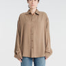 The Frankie Shop - Rema Shirt - Khaki Brown in Khaki Brown