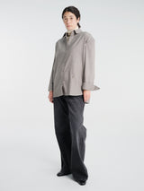 The Frankie Shop - Bina Wool Padded Shirt - Light Taupe Melange