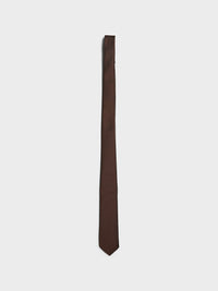 The Frankie Shop - Lene Dotted Jacquard Tie in Brown and White