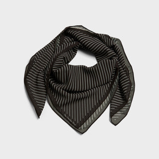The Frankie Shop - Marais Striped Scarf in Brown and White