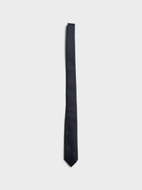 The Frankie Shop - Lene Dotted Jacquard Tie in Blue and White