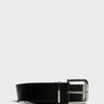 The Frankie Shop - Sarno Leather Belt in Black and Silver
