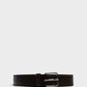 The Frankie Shop - Toni Croc Patent Leather Belt in Brown and Silver