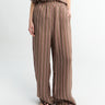 The Frankie Shop - Baxter Fluid Track Pants in Brown Multi Stripe